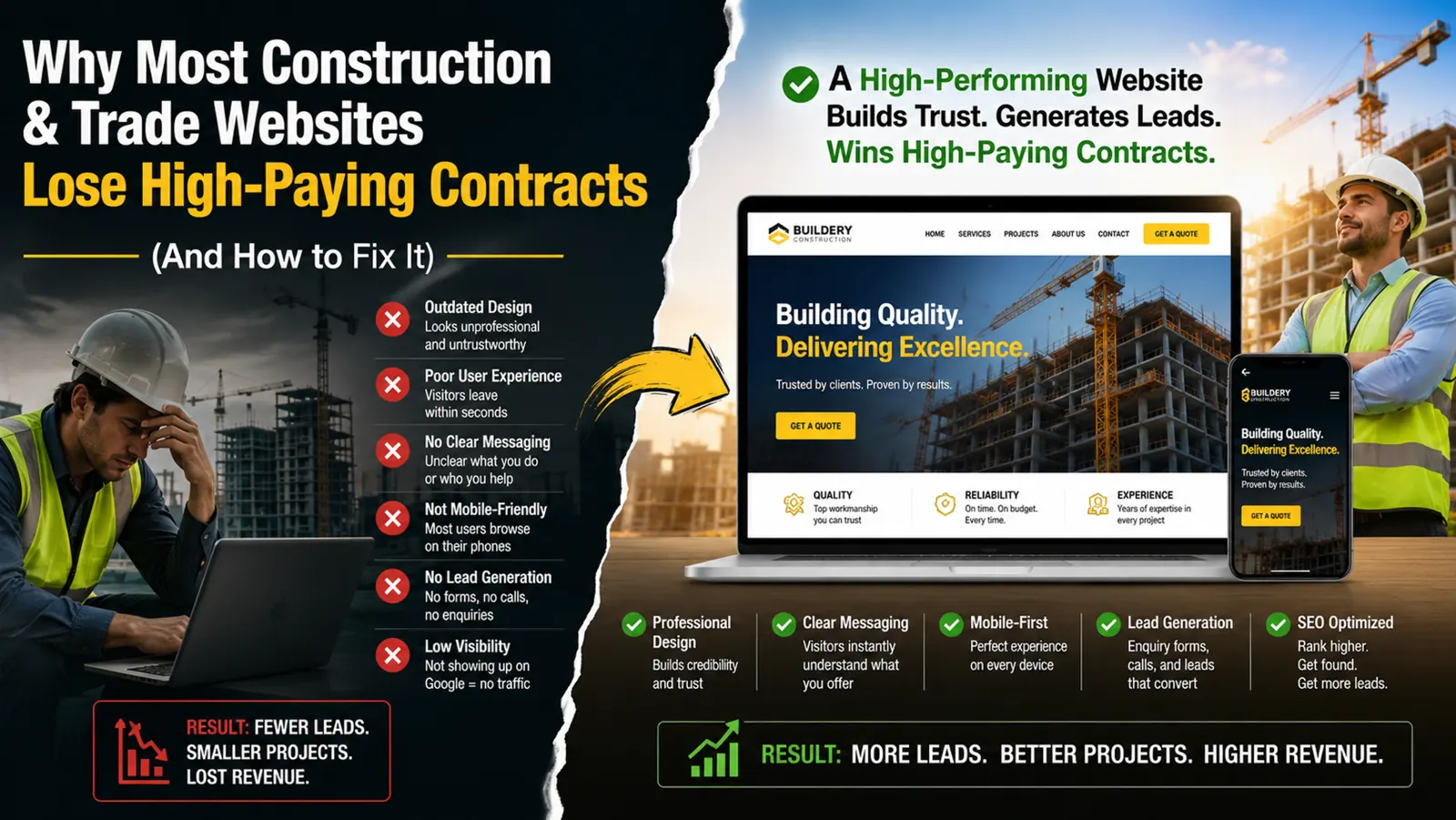 Why Most Construction & Trade Websites Lose High-Paying Contracts (And How to Fix It)
