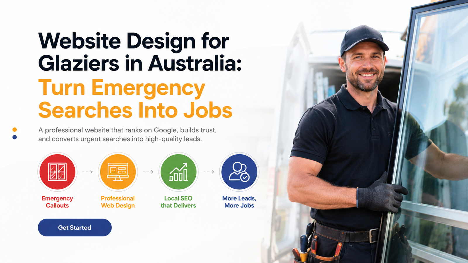 Website Design for Glaziers in Australia: Turn Emergency Searches Into Jobs