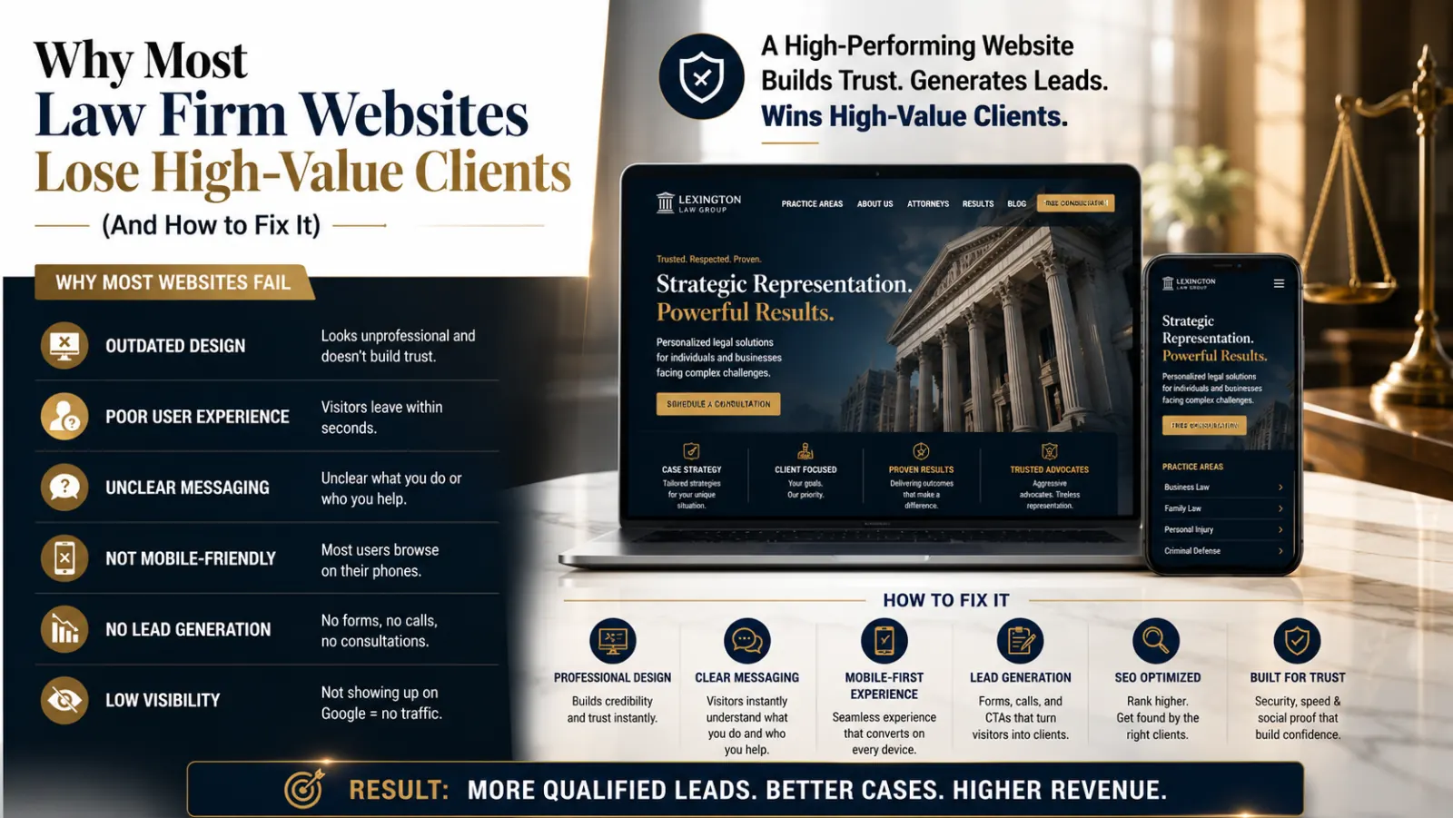 Why Most Law Firm Websites Lose High-Value Clients (And How to Fix It)