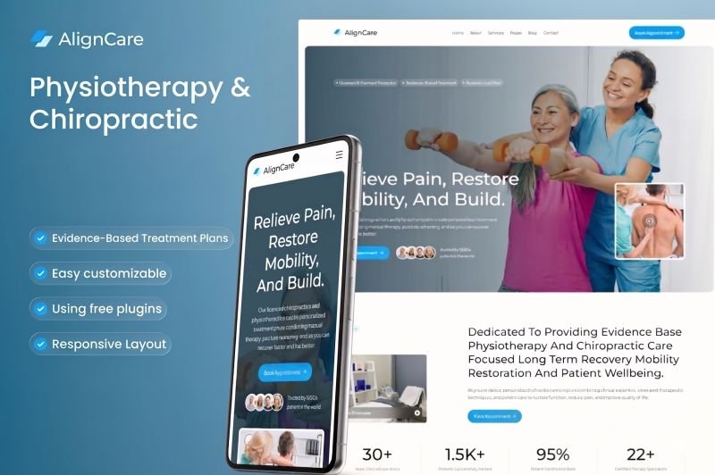 AlignCare — Physiotherapy & Chiropractic Website Template