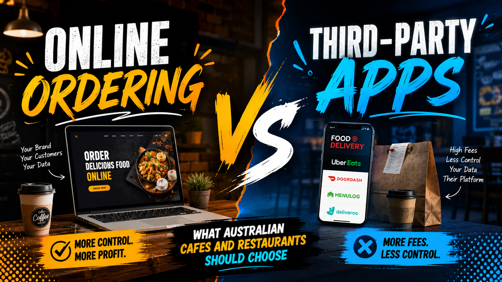 Online Ordering vs Third-Party Apps: What Australian Cafes and Restaurants Should Choose